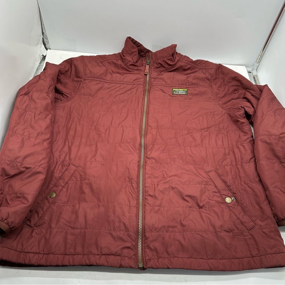 LL Bean Puffer Jacket Mens XL Ultra Lite Full Zip Hiking Quilted
